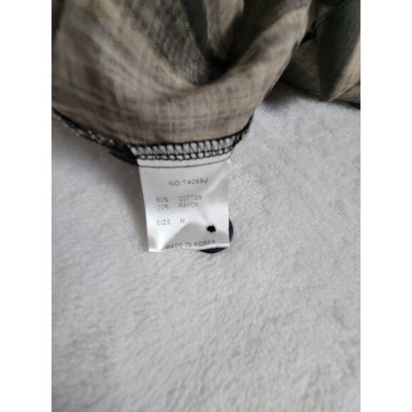 Terra Sj Apparel Womens Striped 3/4 Sleeve Button-Up Tunic Top Medium Pocket - Picture 4 of 8